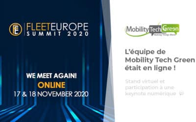 Fleet Europe Summit 2020 : Mobility Tech Green était en ligne !