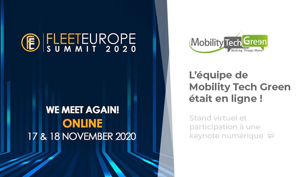 Fleet Europe Summit 2020 : Mobility Tech Green était en ligne !