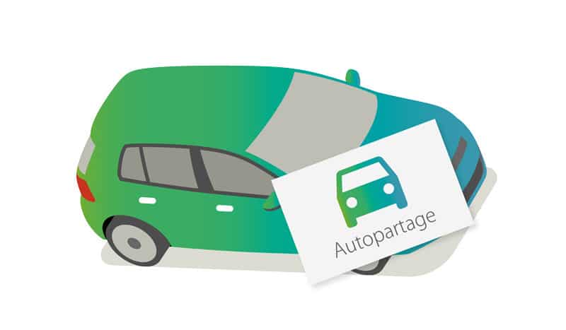 Autopartage en prise à la volée