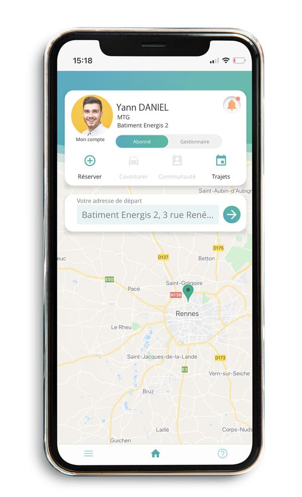 app-net Application mobile solution d'autopartage e-Colibri