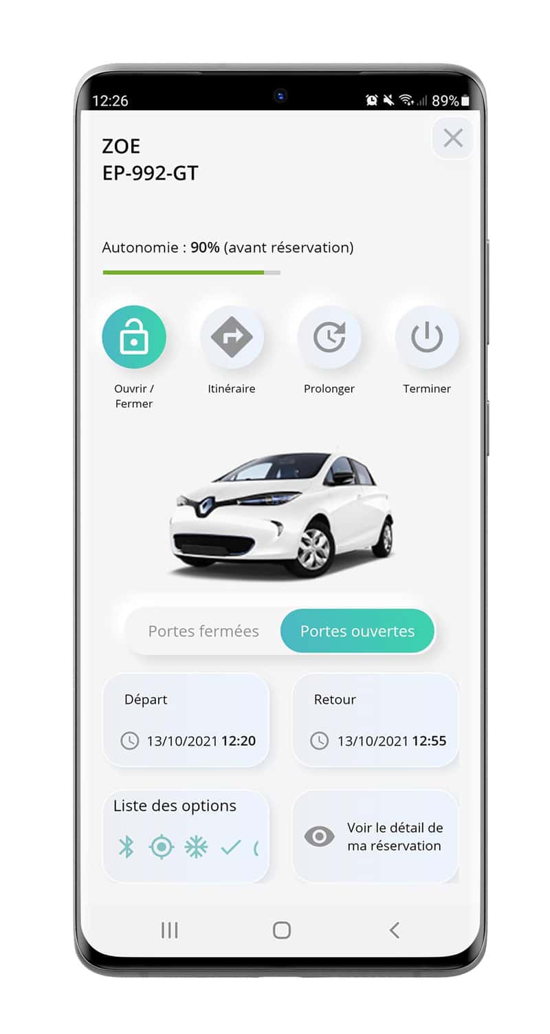 Application mobile autopartage e-Manager