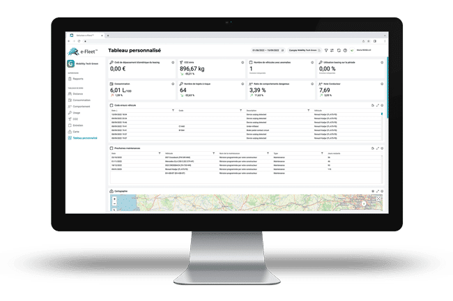 Tableau de bord e-Fleet