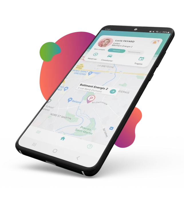 Application mobile solution d'autopartage pour entreprises e-Colibri