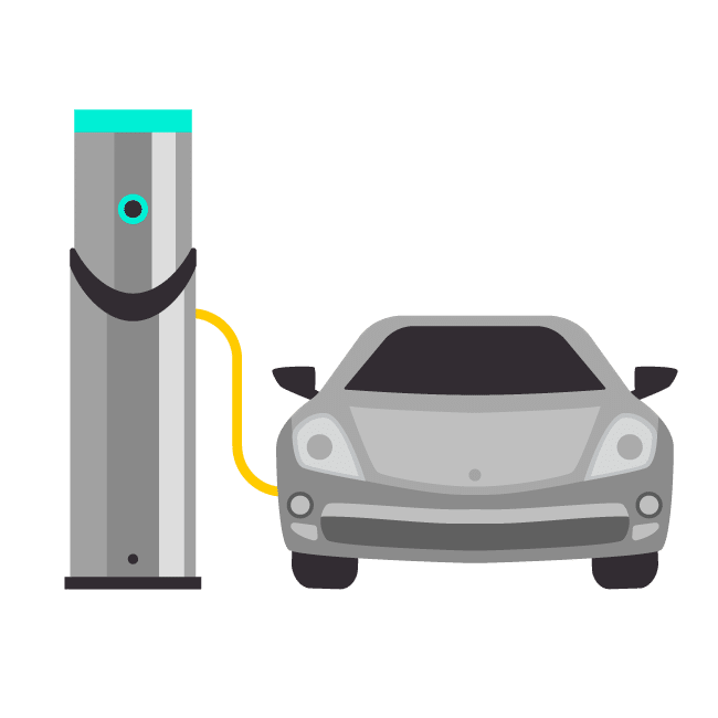 Places de parking équipées en bornes de recharge