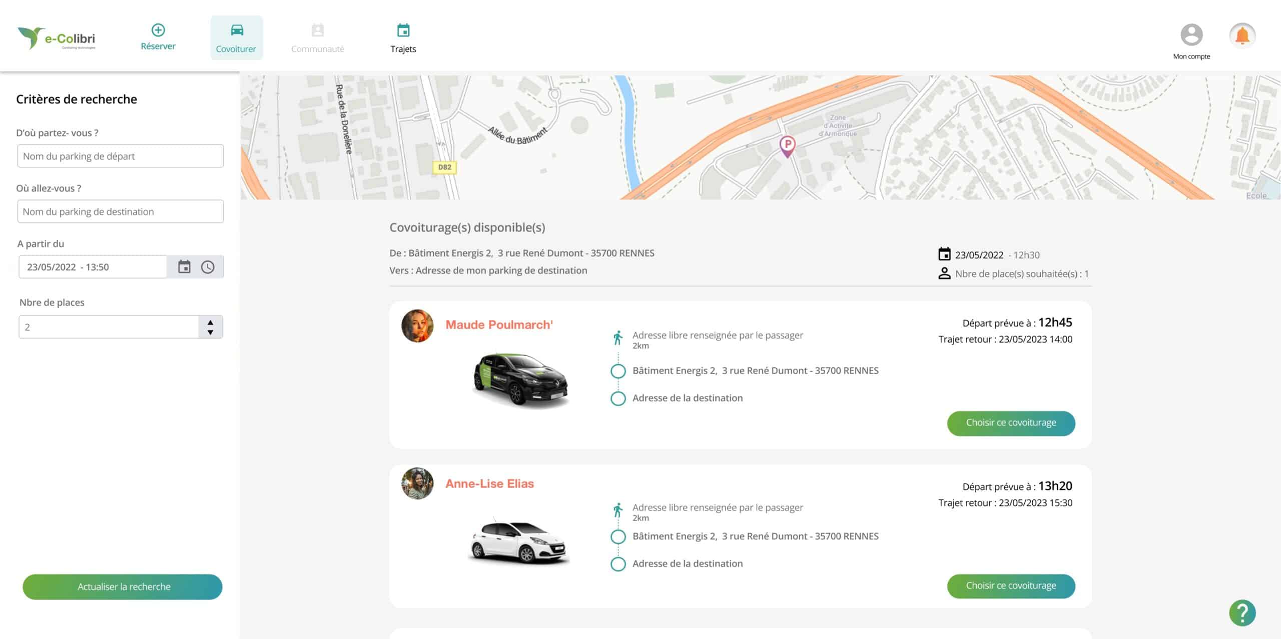 covoiturage mobility tech green
